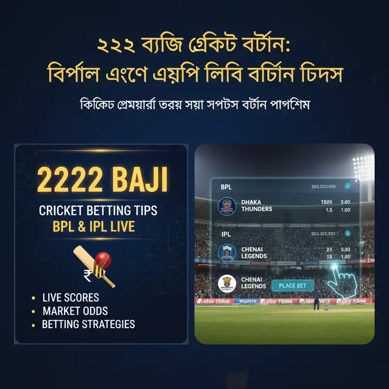 2222 বাজি ক্রিকেট বেটিং প্ল্যাটফর্ম বিপিএল এবং আইপিএল